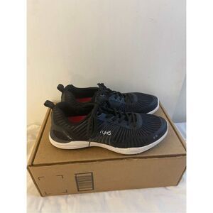Ryka grail flow tennis shoes black lace up sneakers 7.5